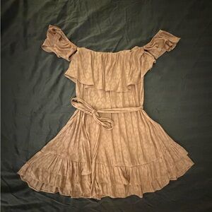 Shore Off the Shoulder Pink Ruffle Dress Sz XS